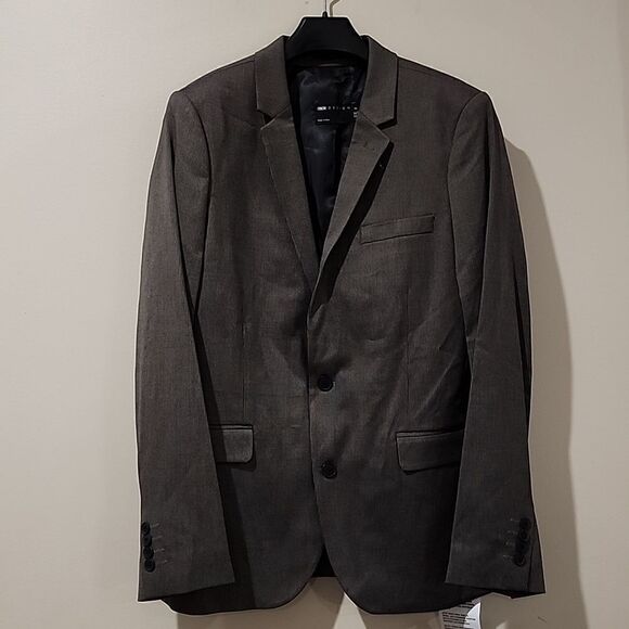NWT ASOS DESIGN wedding slim suit jacket in brown texture Size US 40" - Picture 1 of 7